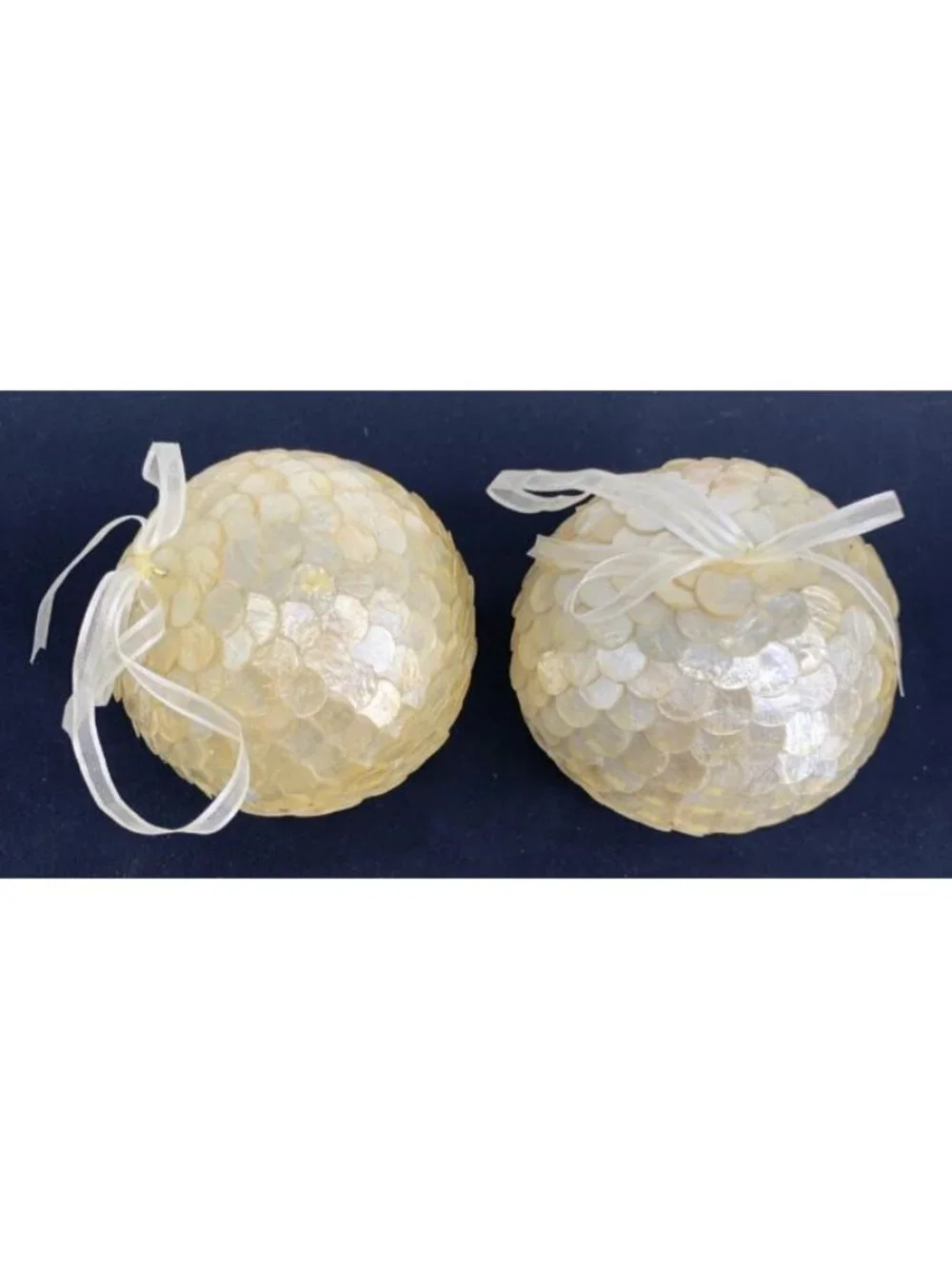 Capiz Shell Christmas Ornaments Scale Pattern Round 5
